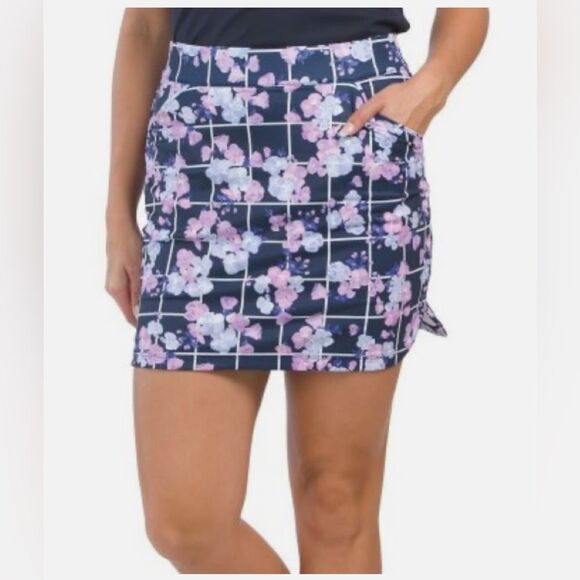 Peter Millar Performance Alice Petal Hem Picnic Floral Golf Skort NEW Medium - Picture 2 of 15